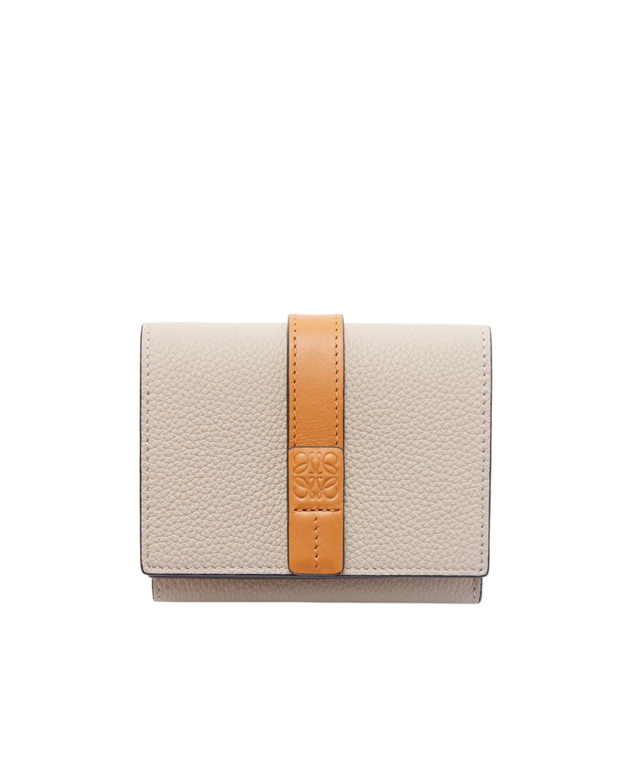 Loewe Logo Trifold Wallet In Nude