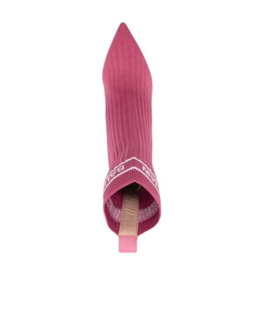 Balmain Skye Stretched Ankle Boots In Pink