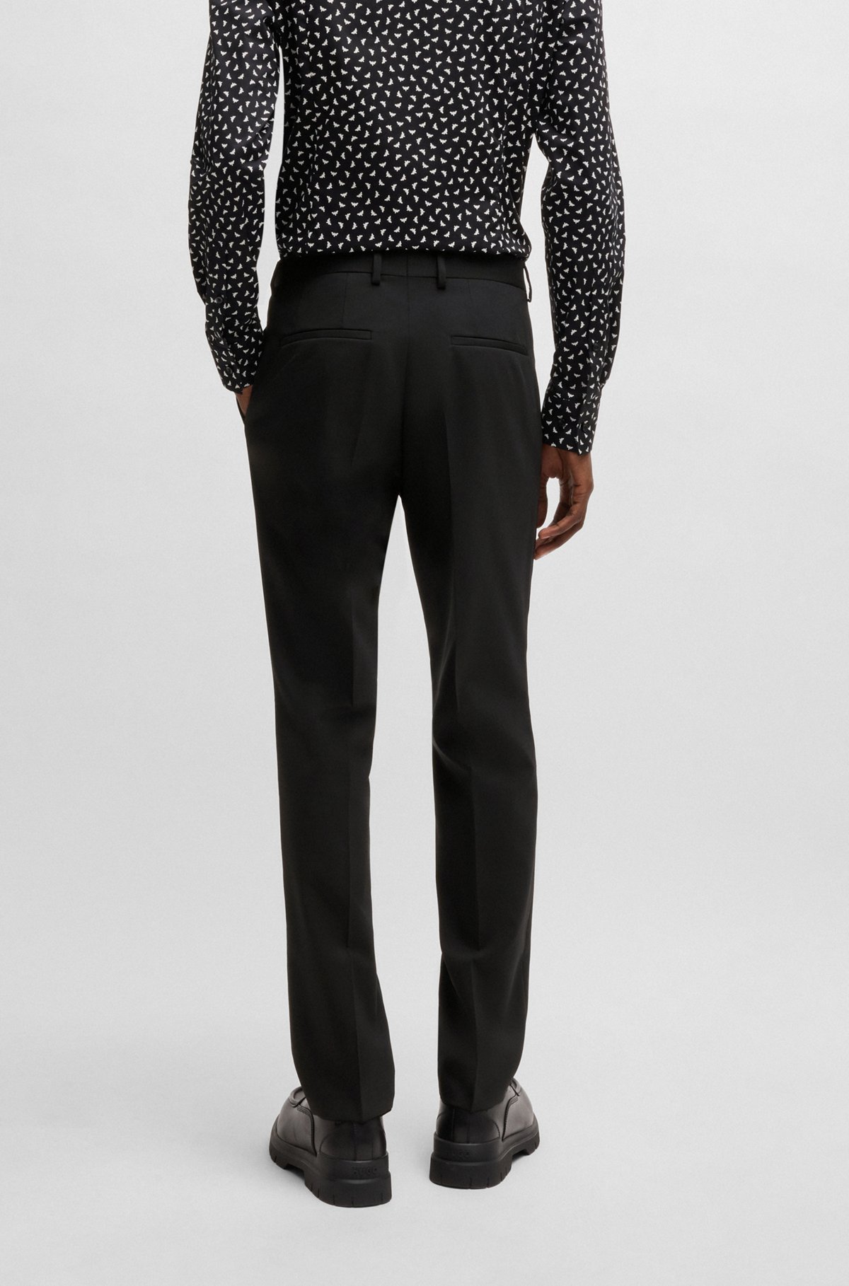 Hugo Boss Long-sleeved Suit In Black