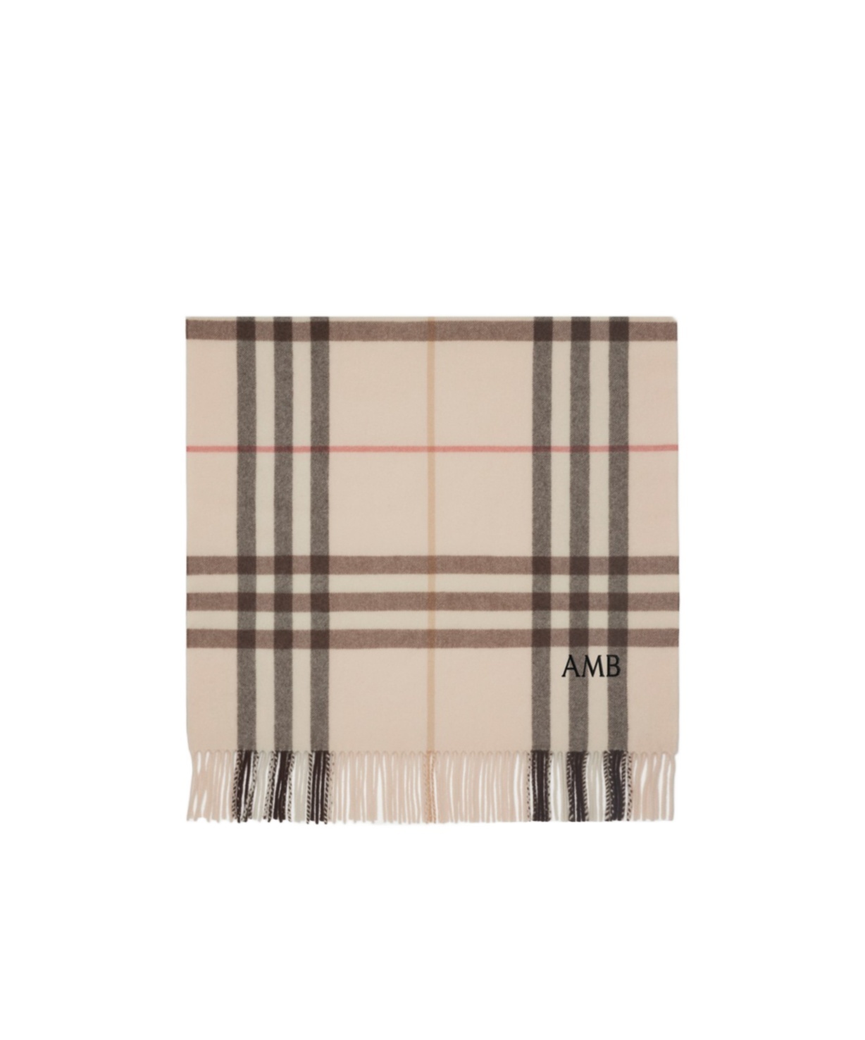 Burberry Plaid Scarf In Nude