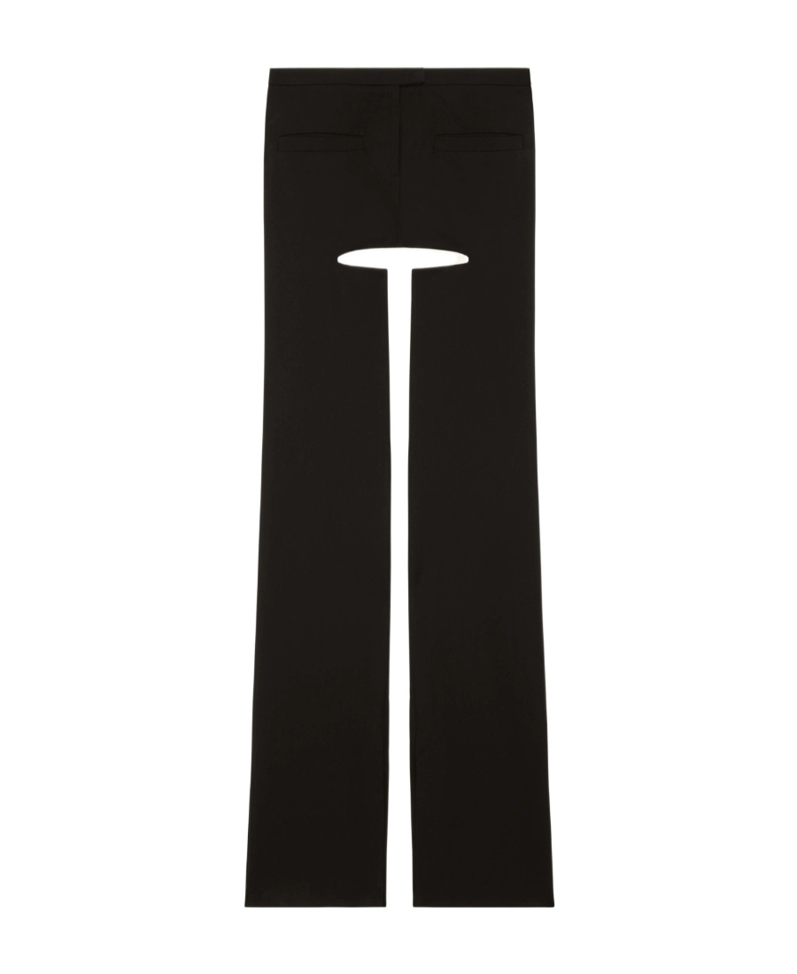 Shop Courrèges Chaps Flared Tailored Trousers In Black
