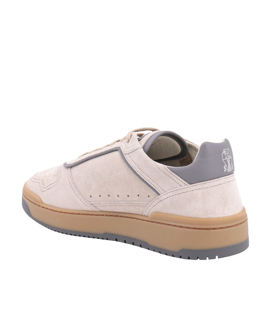 Brunello Cucinelli Logo-patch Suede Sneakers In Pink