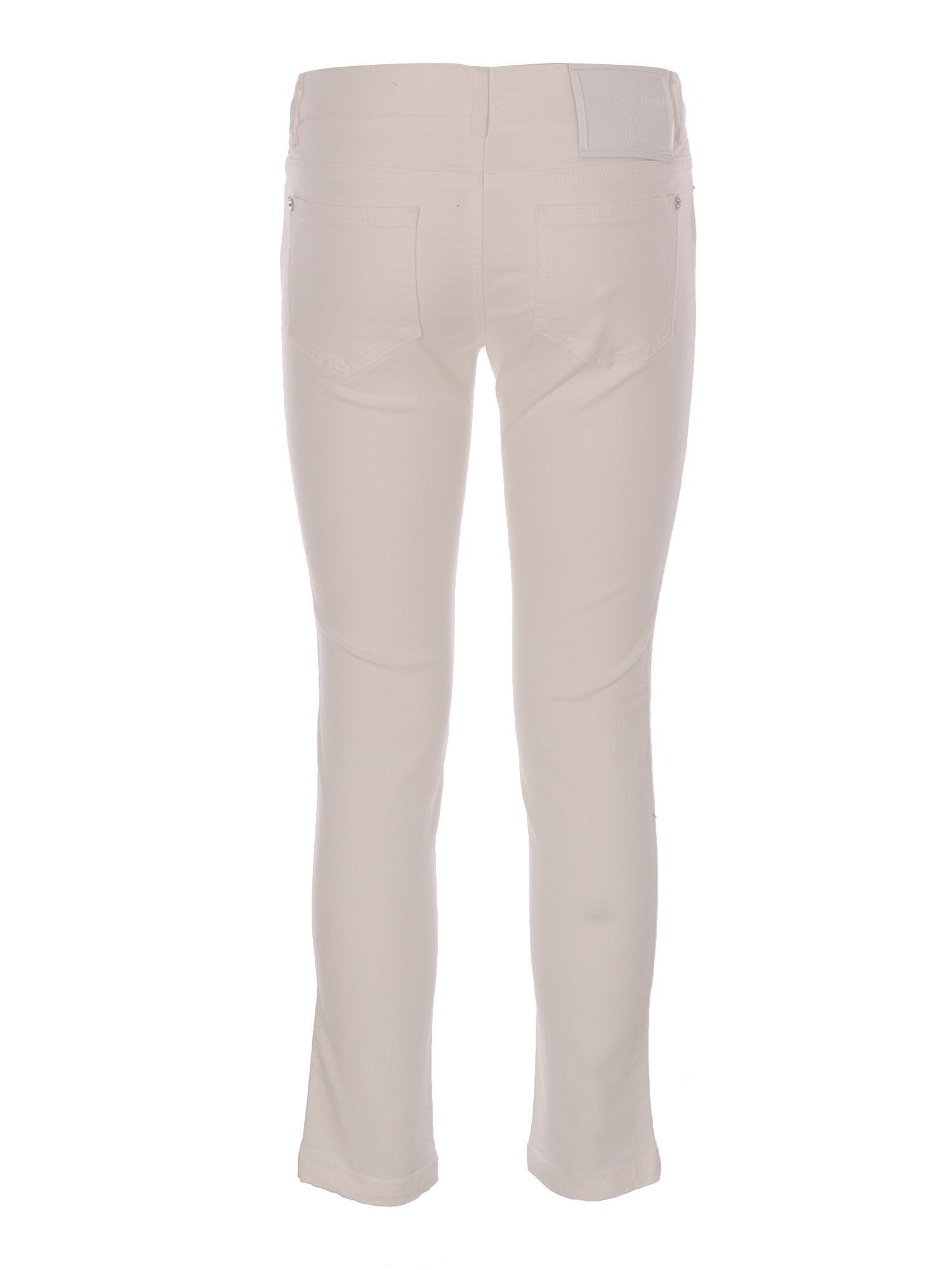 Ermanno Scervino Slim Jeans In White In White