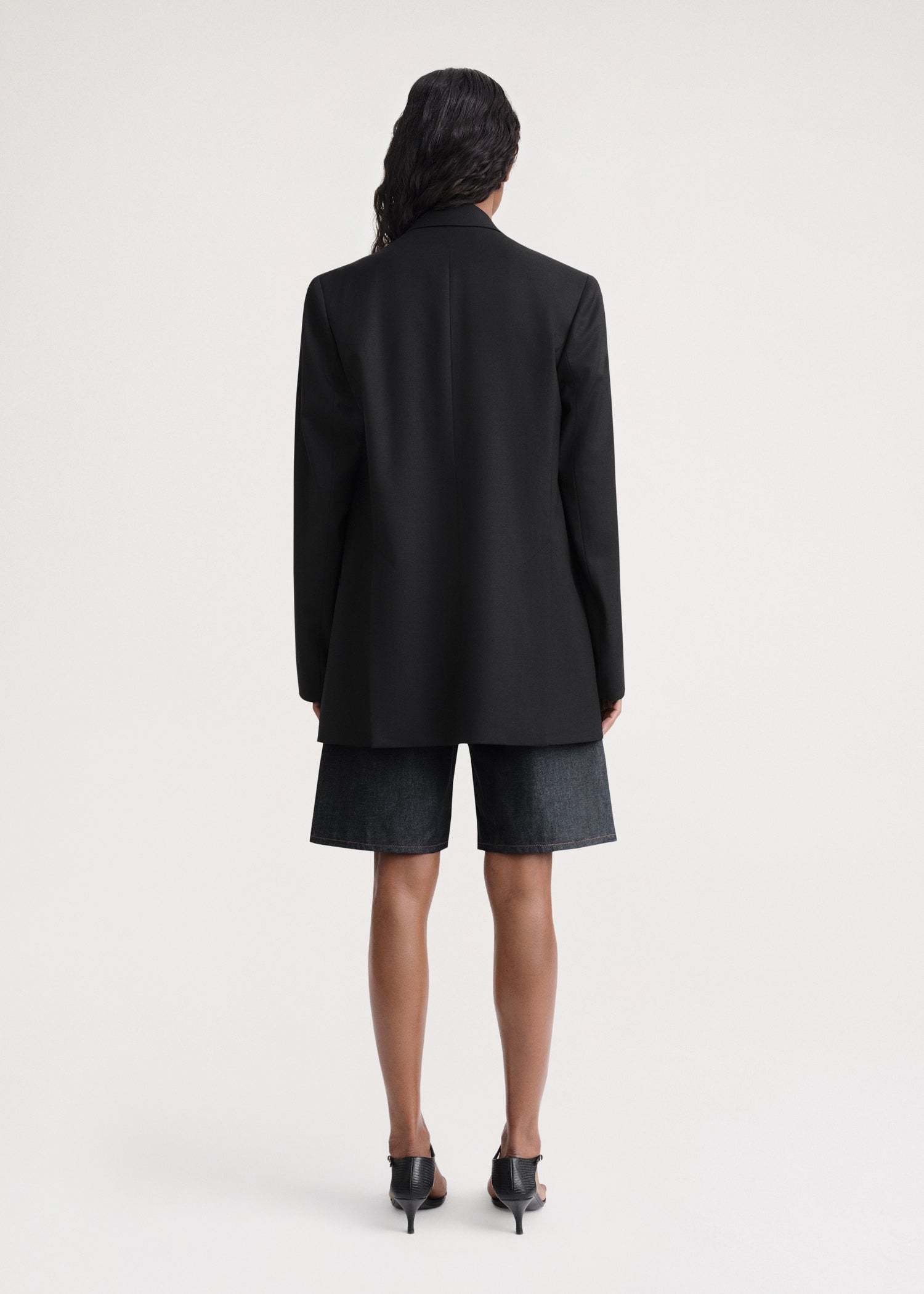 Totême Double-breasted Blazer In Black