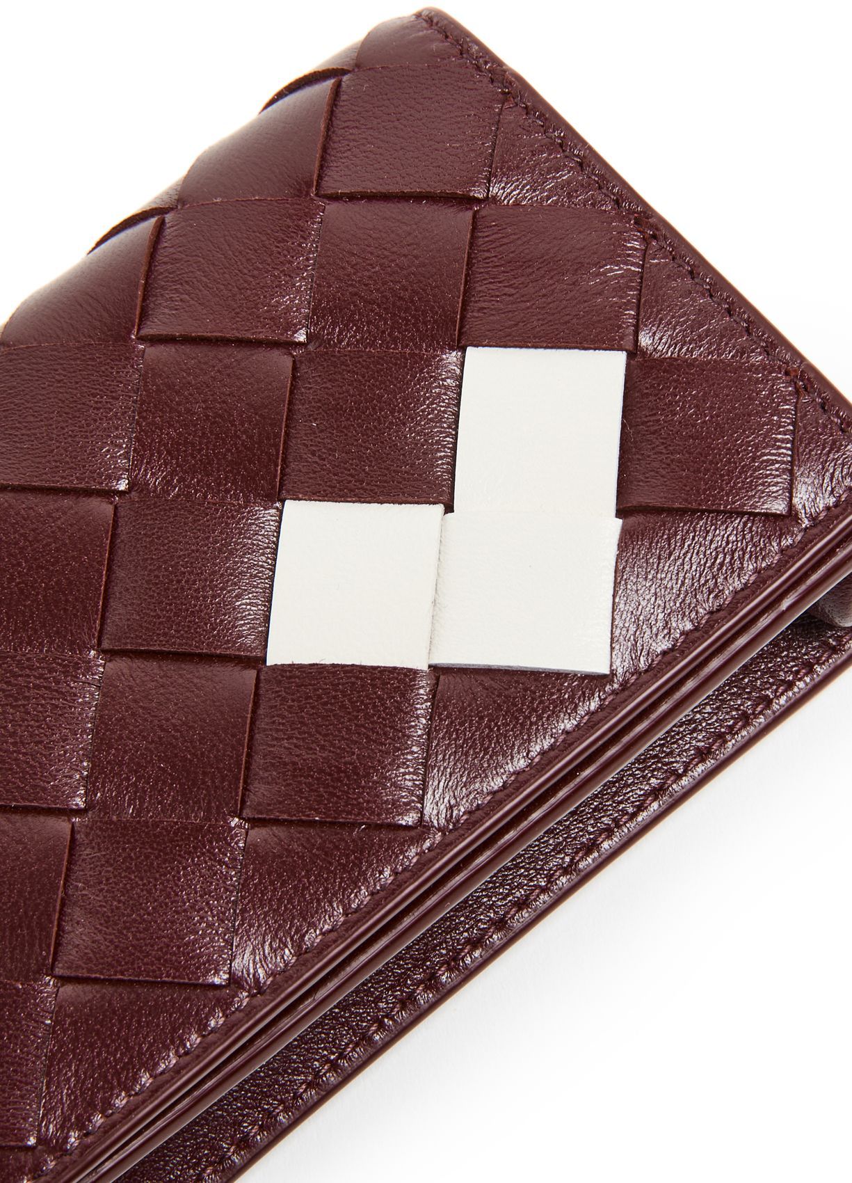 Shop Bottega Veneta Flip Card Holder In Red