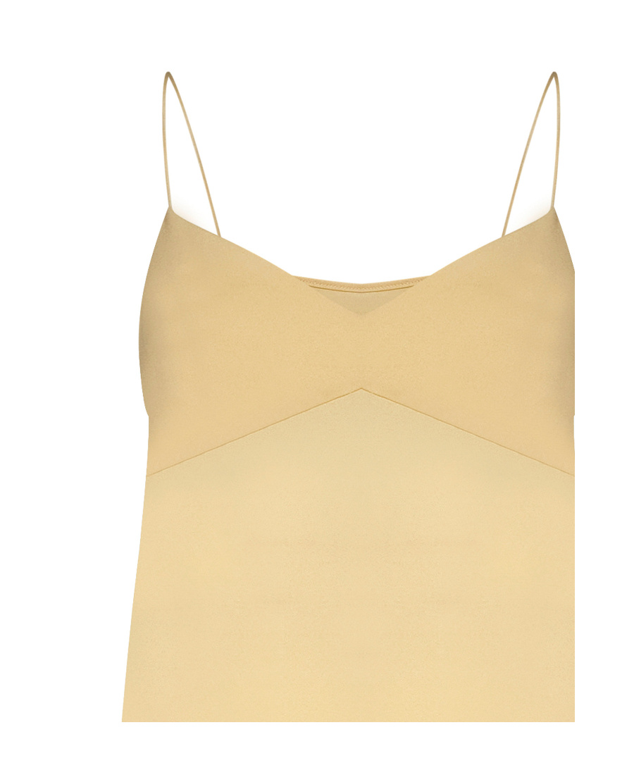 Fabiana Filippi Spaghetti-straps Crepe Top In Nude