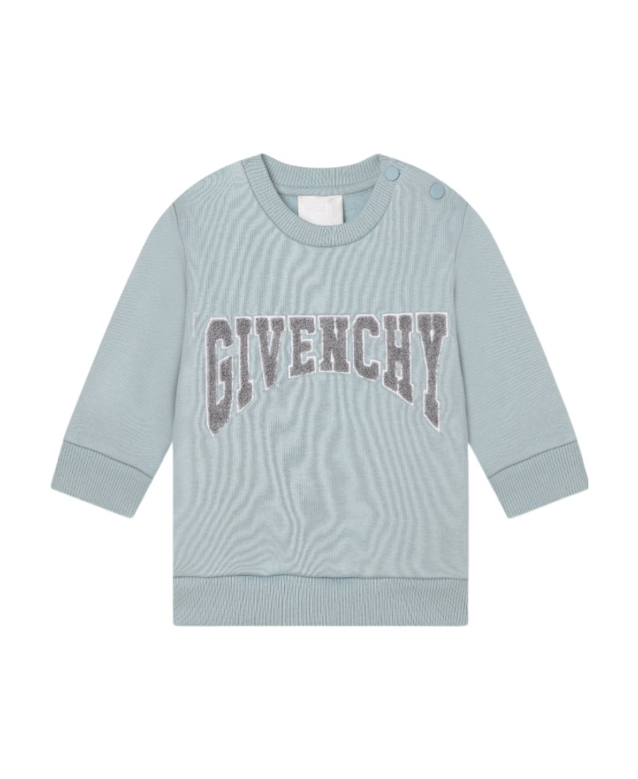 Givenchy Logo Pattern Hoodie In Gray