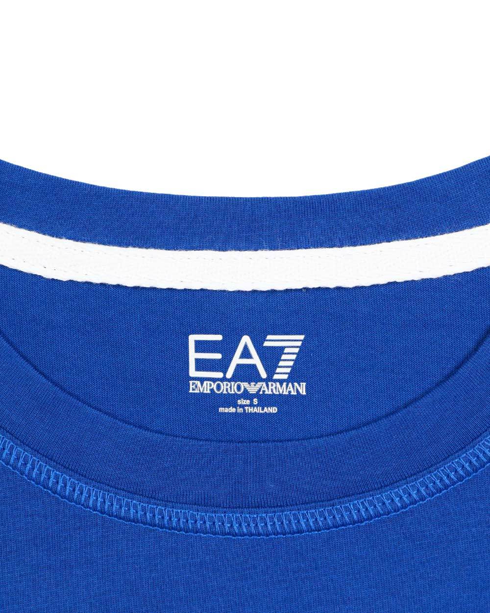 Ea7 Logo Printed T-shirt In Blue