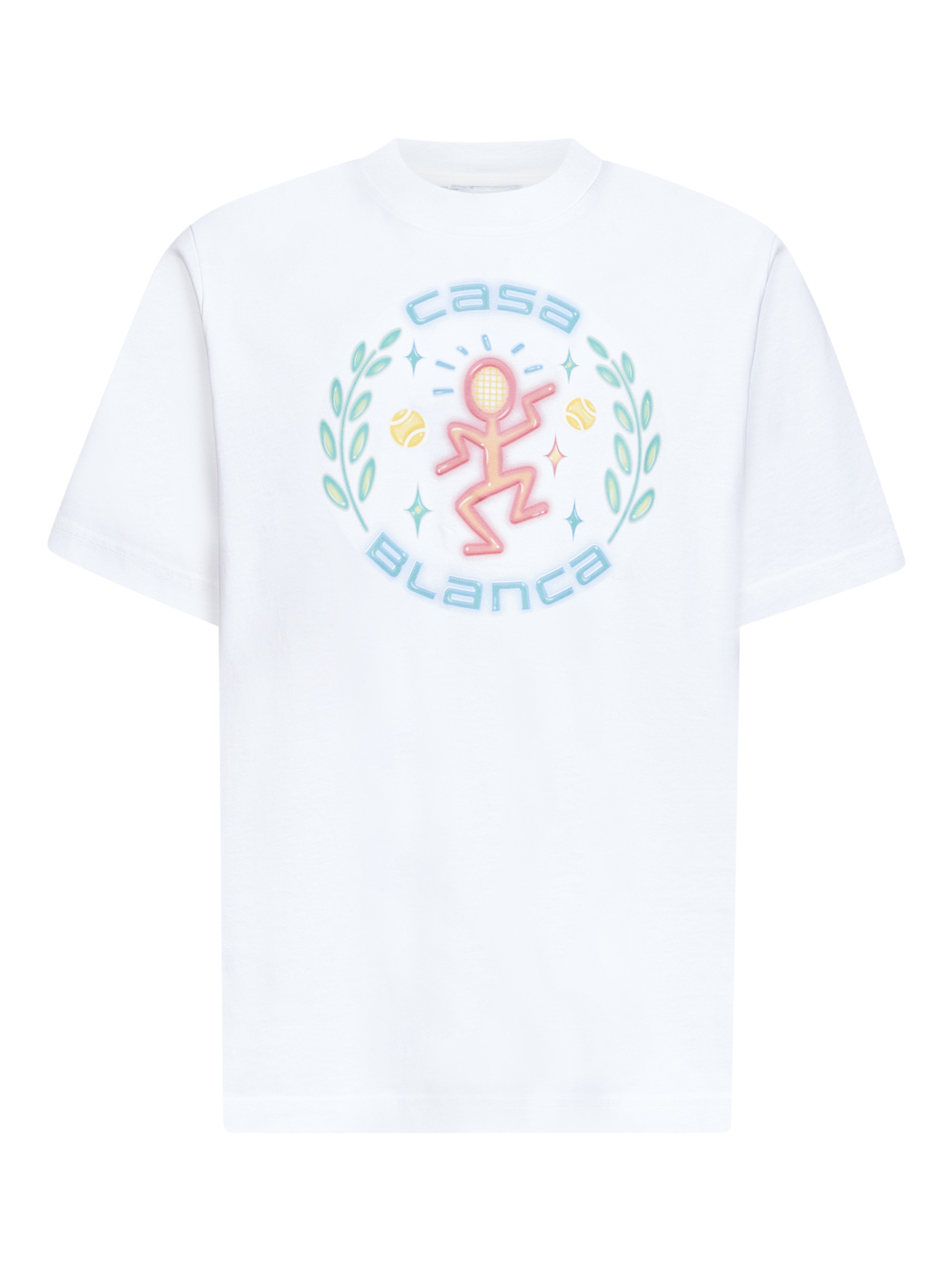 Casablanca Classic Fit Dance Joy Organic Cotton Graphic T-shirt In White