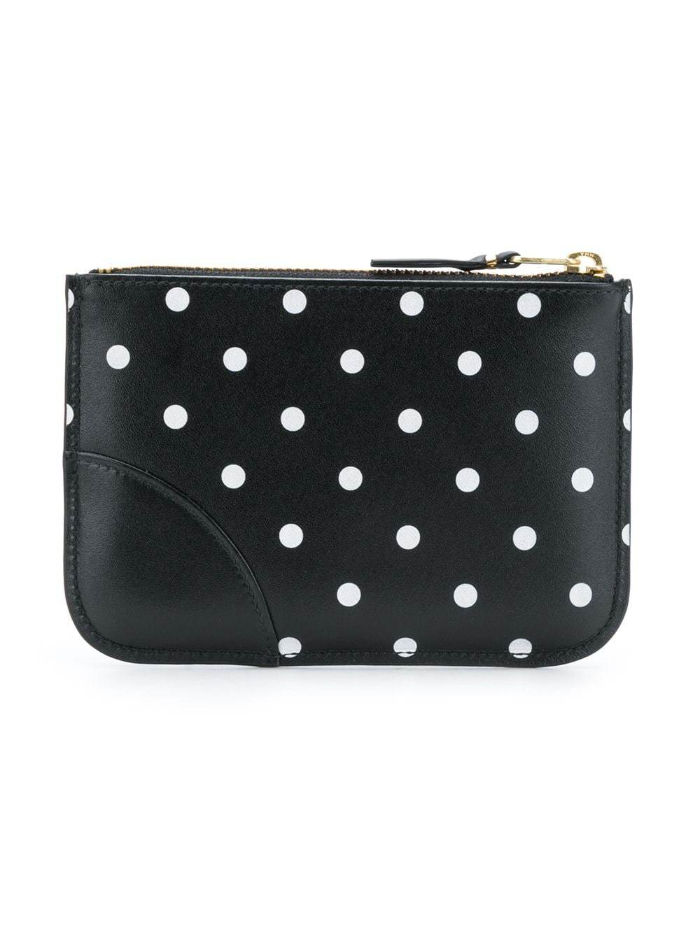 Comme Des Garçons Comme Des Garcons Wallet Polka Dot Wallet In Black
