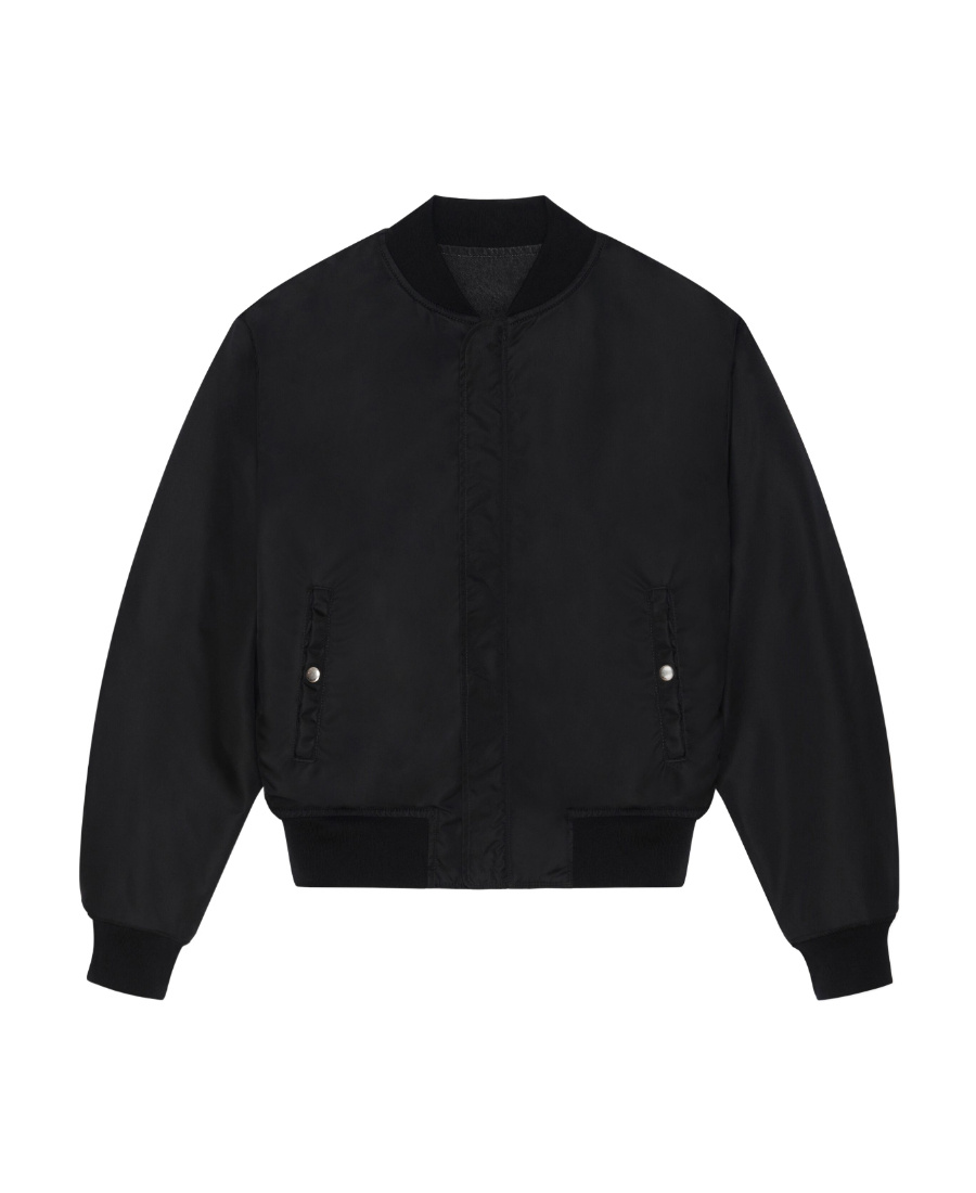 Givenchy Reversible Denim Bomber Jacket In Green