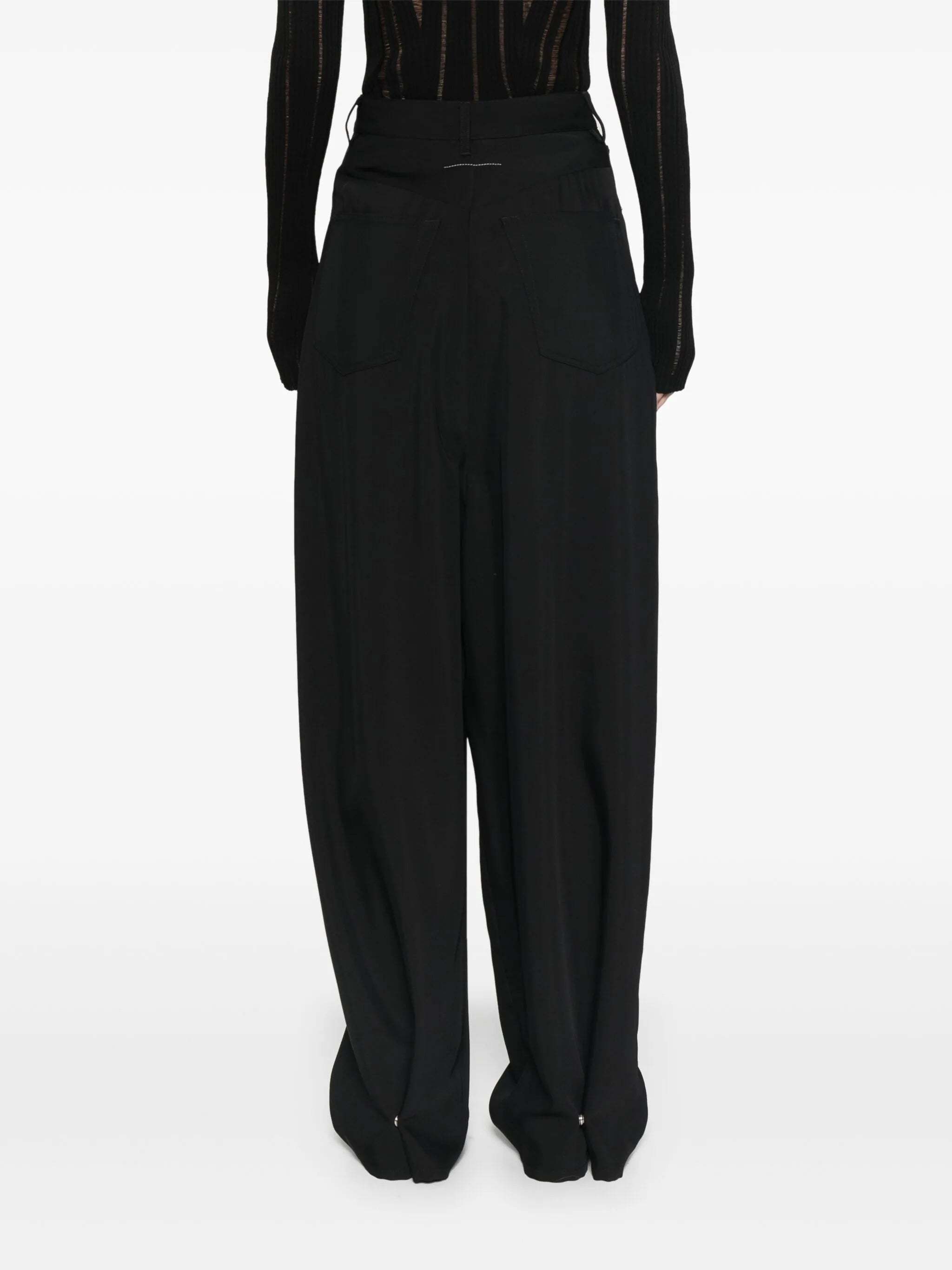 Shop Mm6 Maison Margiela Drop-crotch Jeans In Black