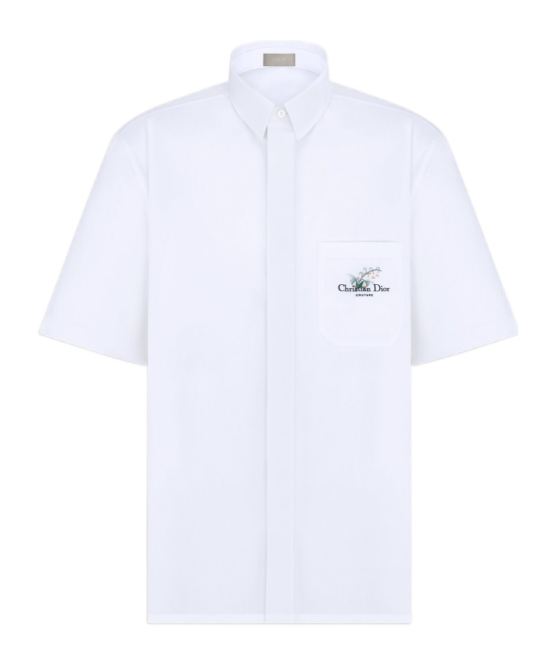 Dior Short-sleeved Shirt With Christian  Couture Lily Of The Valley Embroidery