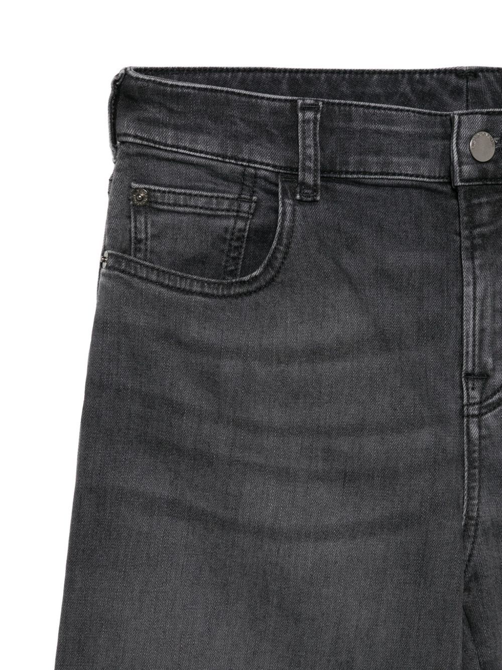 Emporio Armani Medium Waist Denim Jeans In Gray