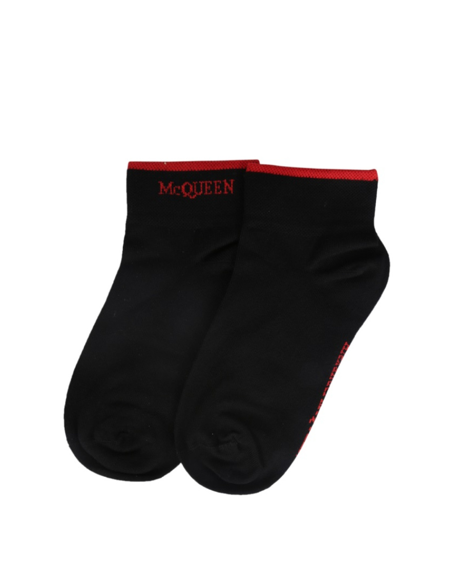 ALEXANDER MCQUEEN EMBROIDERED-LOGO SOCKS