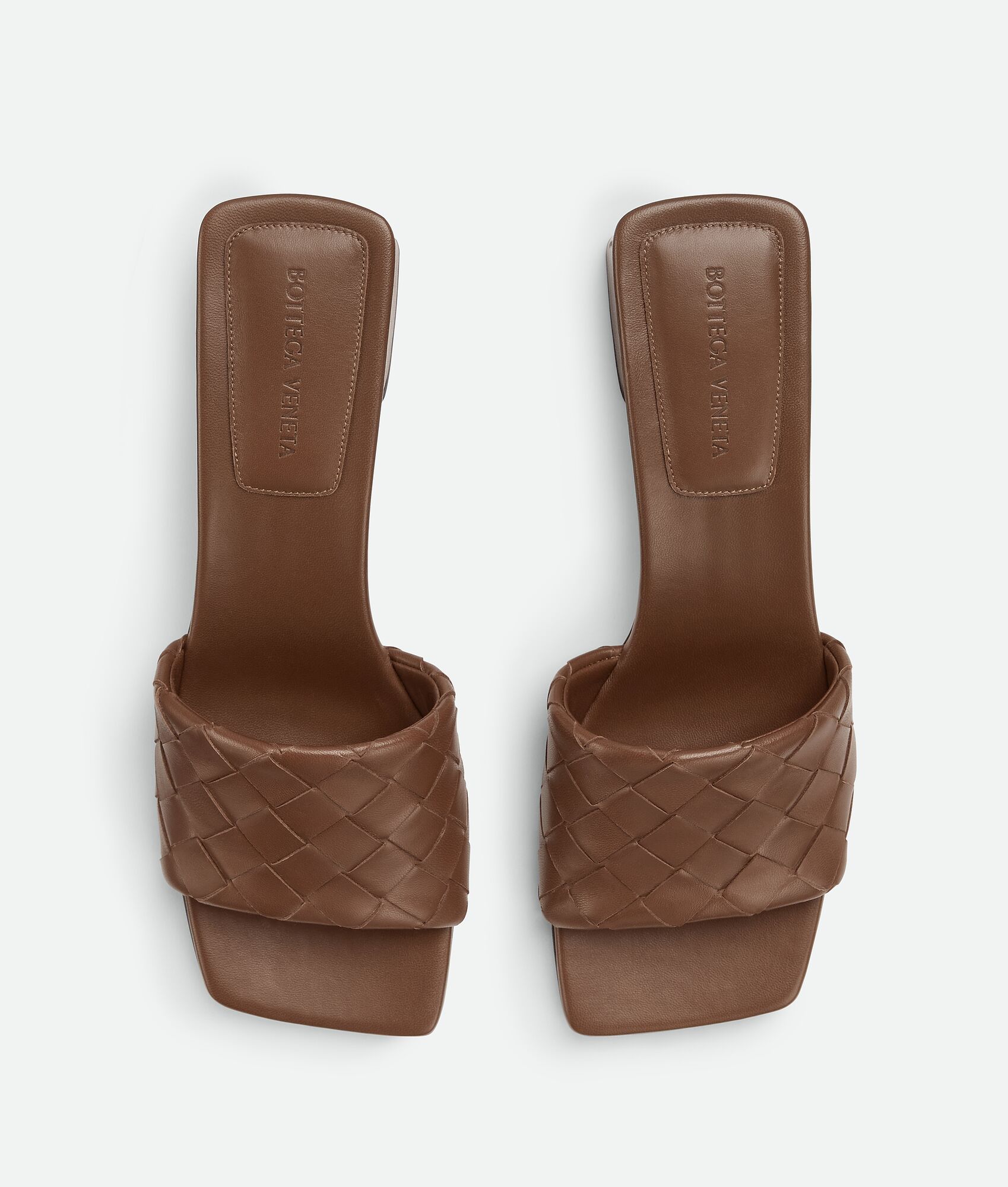 Bottega Veneta Parco 45 Intrecciato Leather Mules In Brown