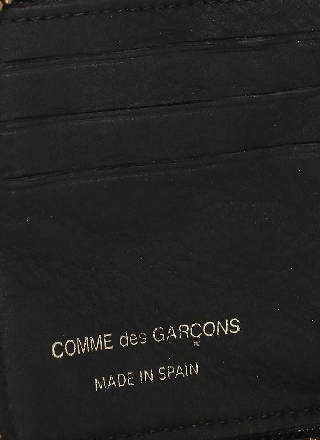 Comme Des Garçons Zip-around Leather Wallet In Black