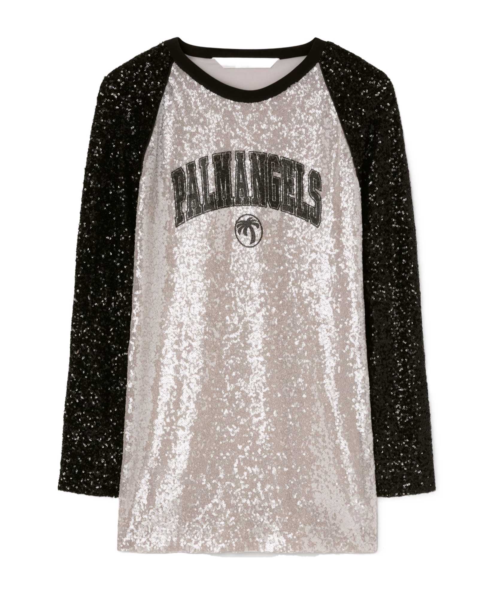 PALM ANGELS PALM ANGELS COLLEGE PALM SEQUIN EMBELLISHED MINI DRESS