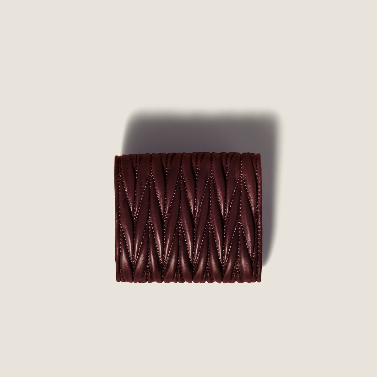 Miu Miu Small Logo Wallet In Burgundy