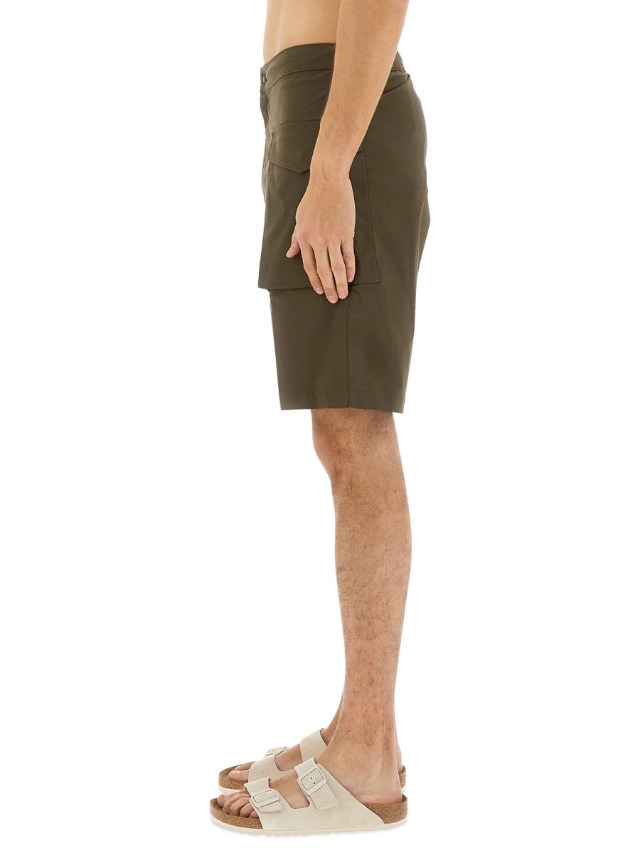 Shop Aspesi Lou Bis Poplin Pocket Shorts