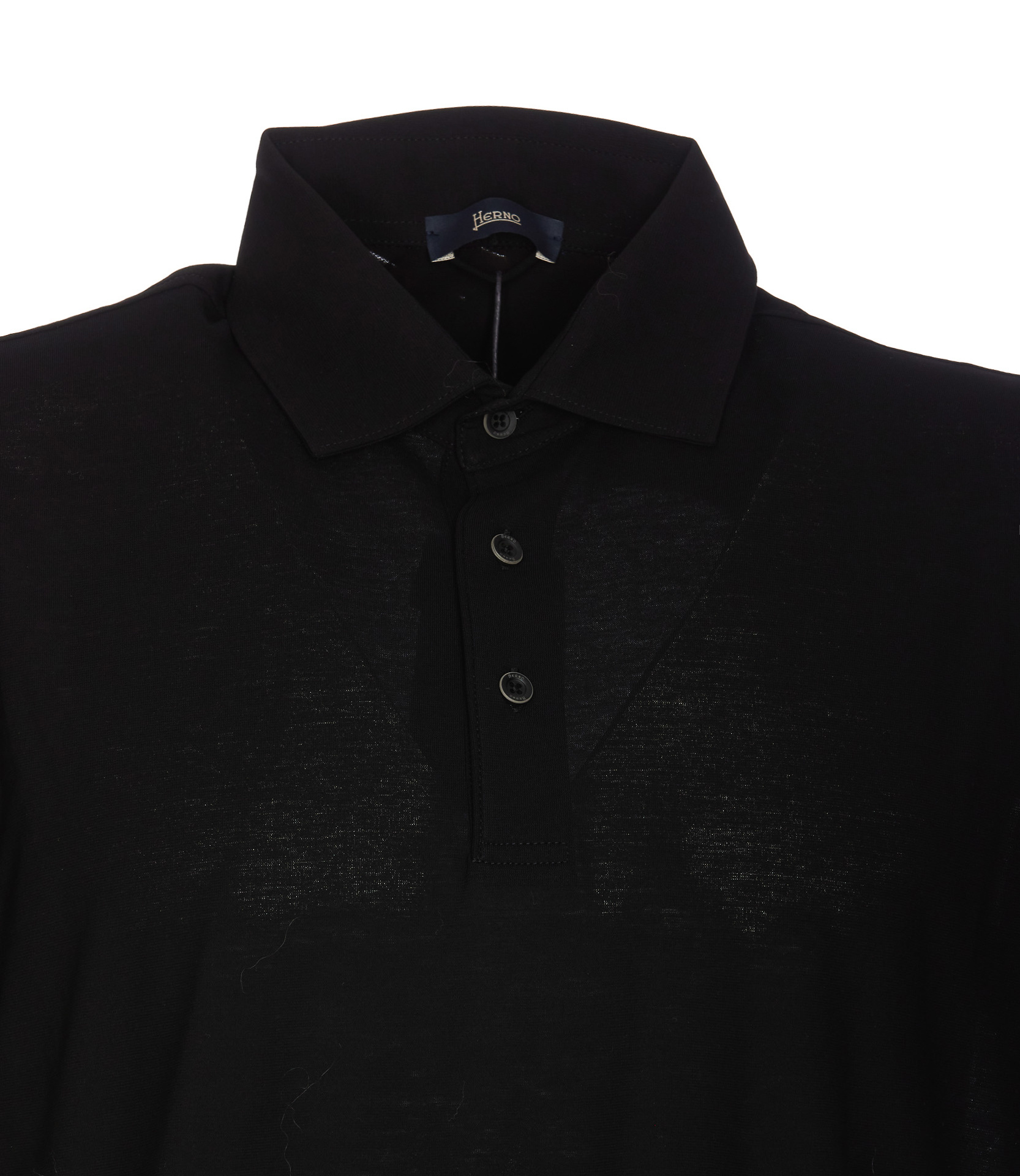 Herno Technical Functional Fabric Polo Shirt In Black