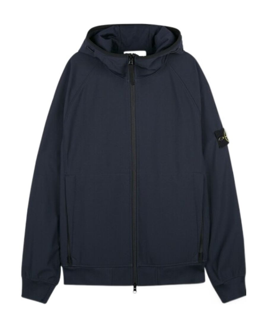 Stone Island Zip-up Hooded Jacket In Animal Print