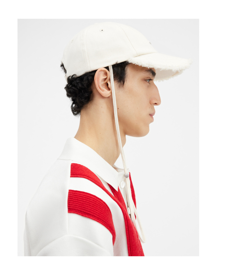 Jacquemus Jacquemu La Casquette Artichaut Fringe Baseball Cap In Nude