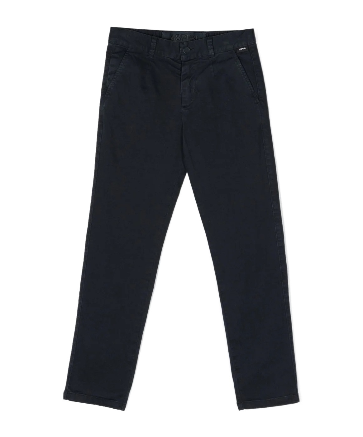 Aspesi Logo-print Straight-leg Trousers In Black