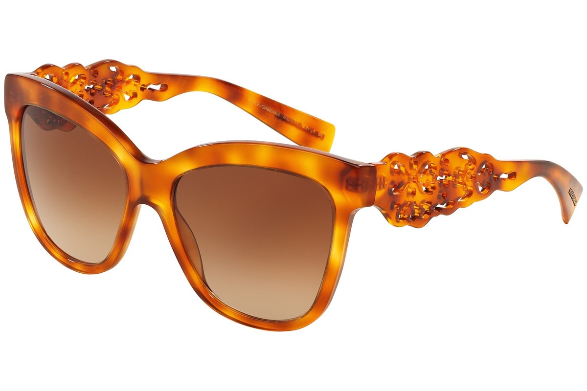 Dolce & Gabbana Logo Sunglasses In Brown
