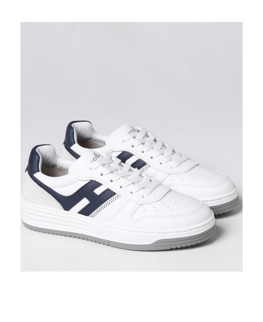 Hogan H630 Logo-patch Low-top Sneakers In White