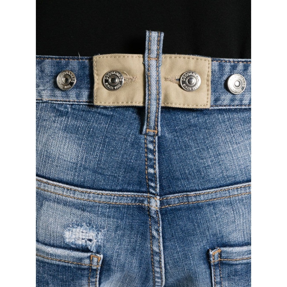 Dsquared2 Dsquared Men Stretch Denim Skater Jeans In Blue