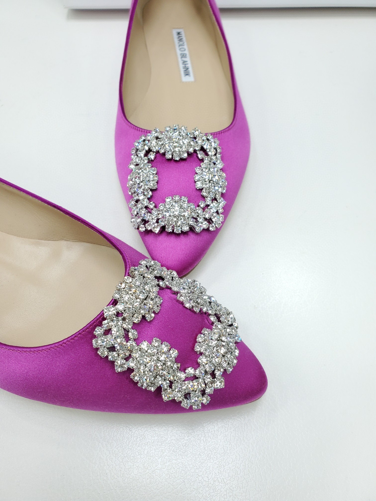 Manolo Blahnik Buckle Detail Flat Shoes In Purple