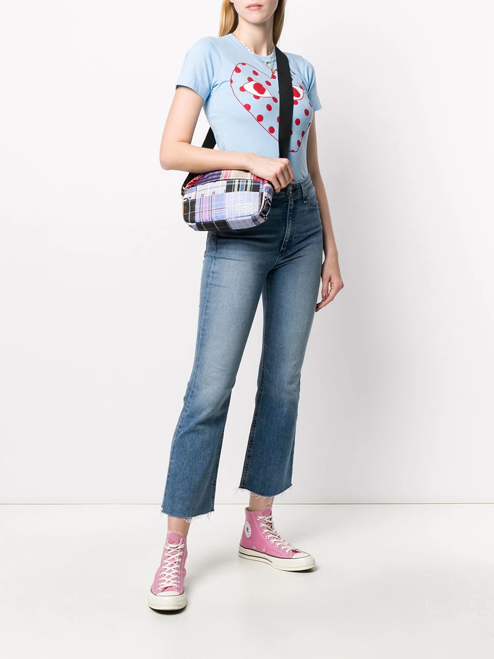 Comme Des Garçons Play Logo Print T-shirt In Animal Print