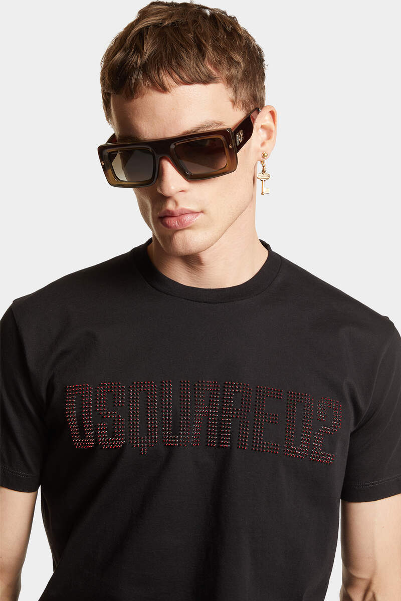 Dsquared2 3d-printed Logo Cool Fit T-shirt In Black