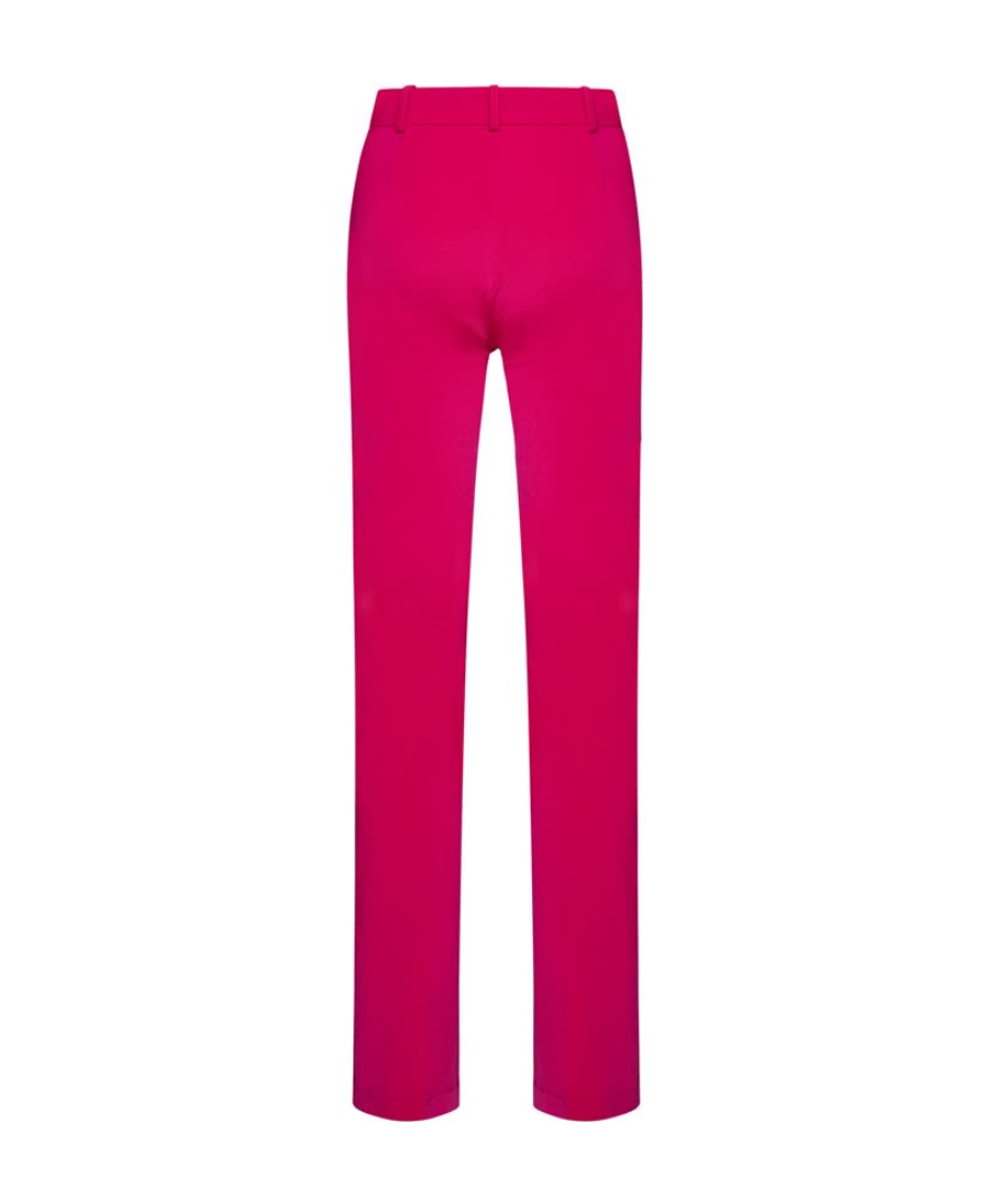 Pinko Front-split Slim-fit Trousers In Red