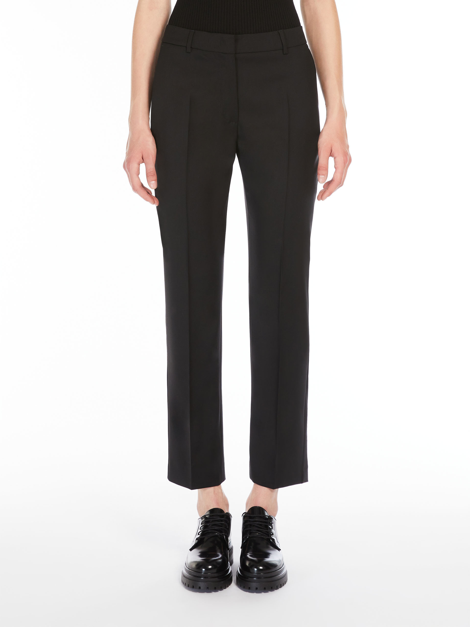 Weekend Max Mara Logo Casual Pants In Black