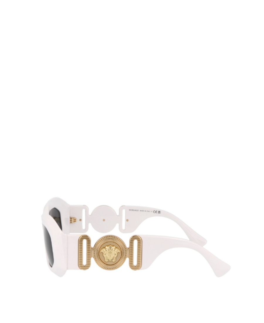 Versace Eyewear Rectangular Frame Sunglasses In White