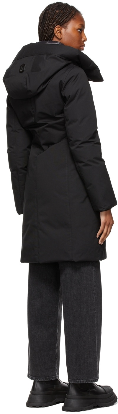 Mackage Padded Down Hooded Coat In Black