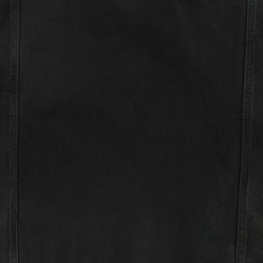 Balenciaga Matte-effect Denim Hoodie In Black