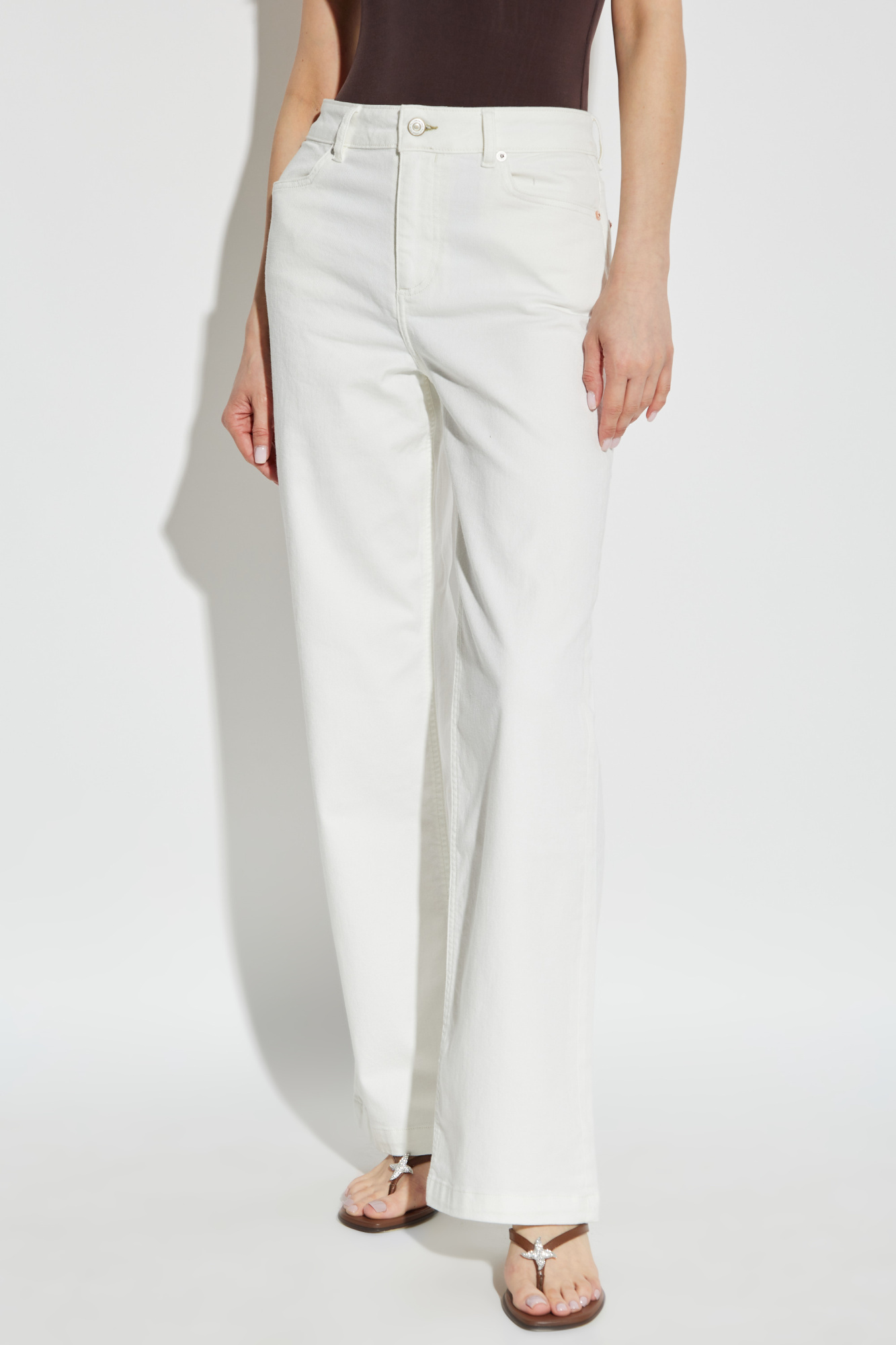 Ps By Paul Smith Ps Paul Smith Wide Leg Jeans In White