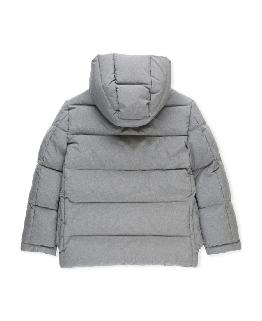 Fay Grey 3 Ganci Hooded Down Jacket In Gray