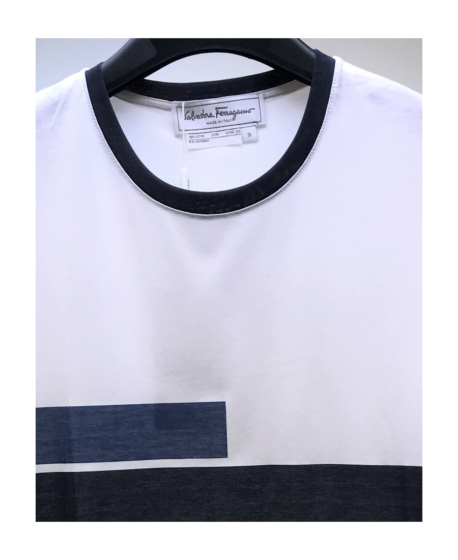 Ferragamo Logo Short-sleeved T-shirt In Gray