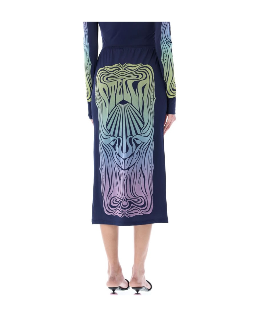 Stella Mccartney Panelled Pencil Skirt In Blue