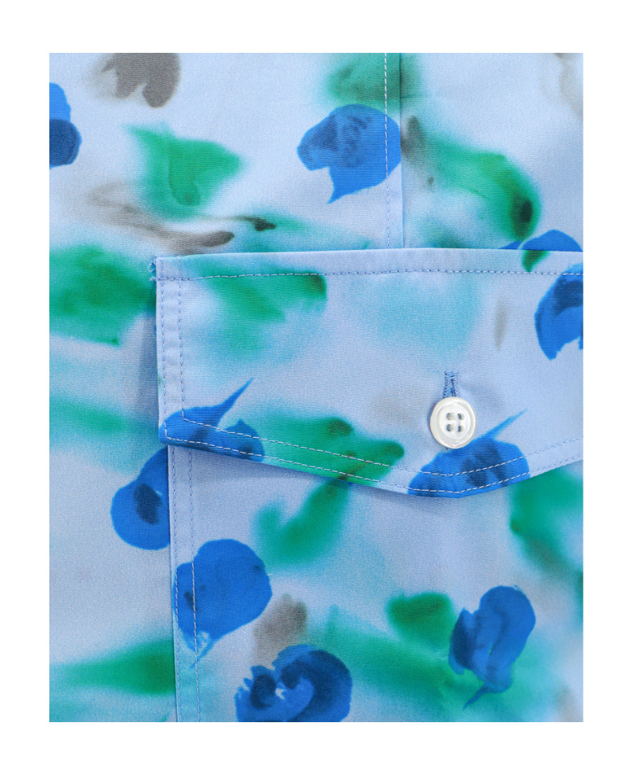 Marni Floral Cotton Bowling Shirt In White