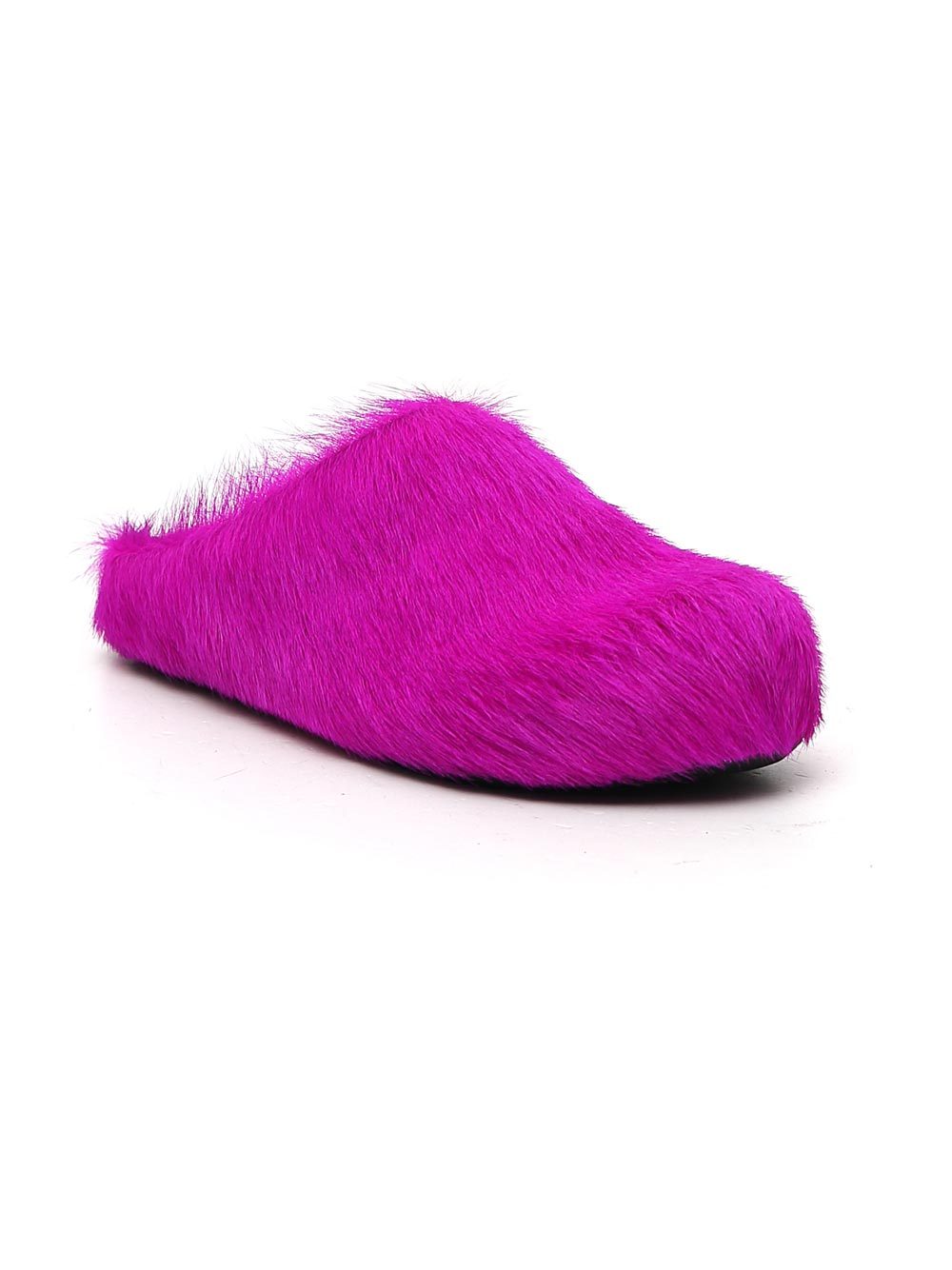 Marni Fluffy Open Back Slippers In Pink
