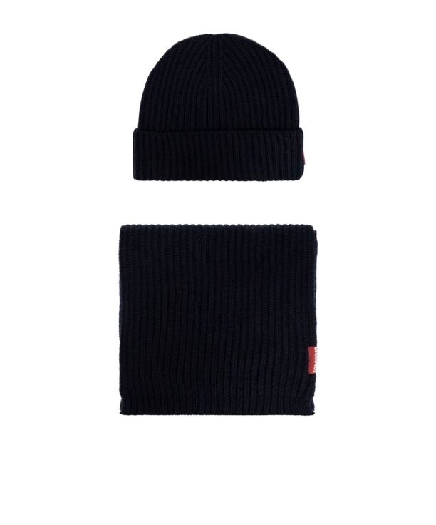 Dsquared2 Logo-tag Wool Scarf In Black