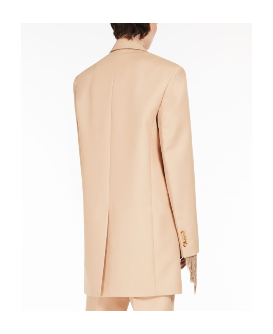 Sportmax Notched-lapels Single-breasted Blazer In Nude