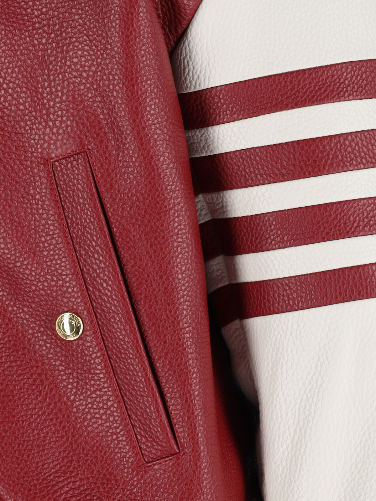 Thom Browne Ribbed Collar Striped Sleeves Jacket Front Pockets
