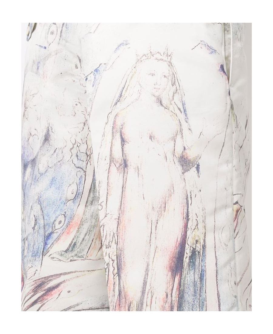 Alexander Mcqueen Abstract-print Chino Shorts In White