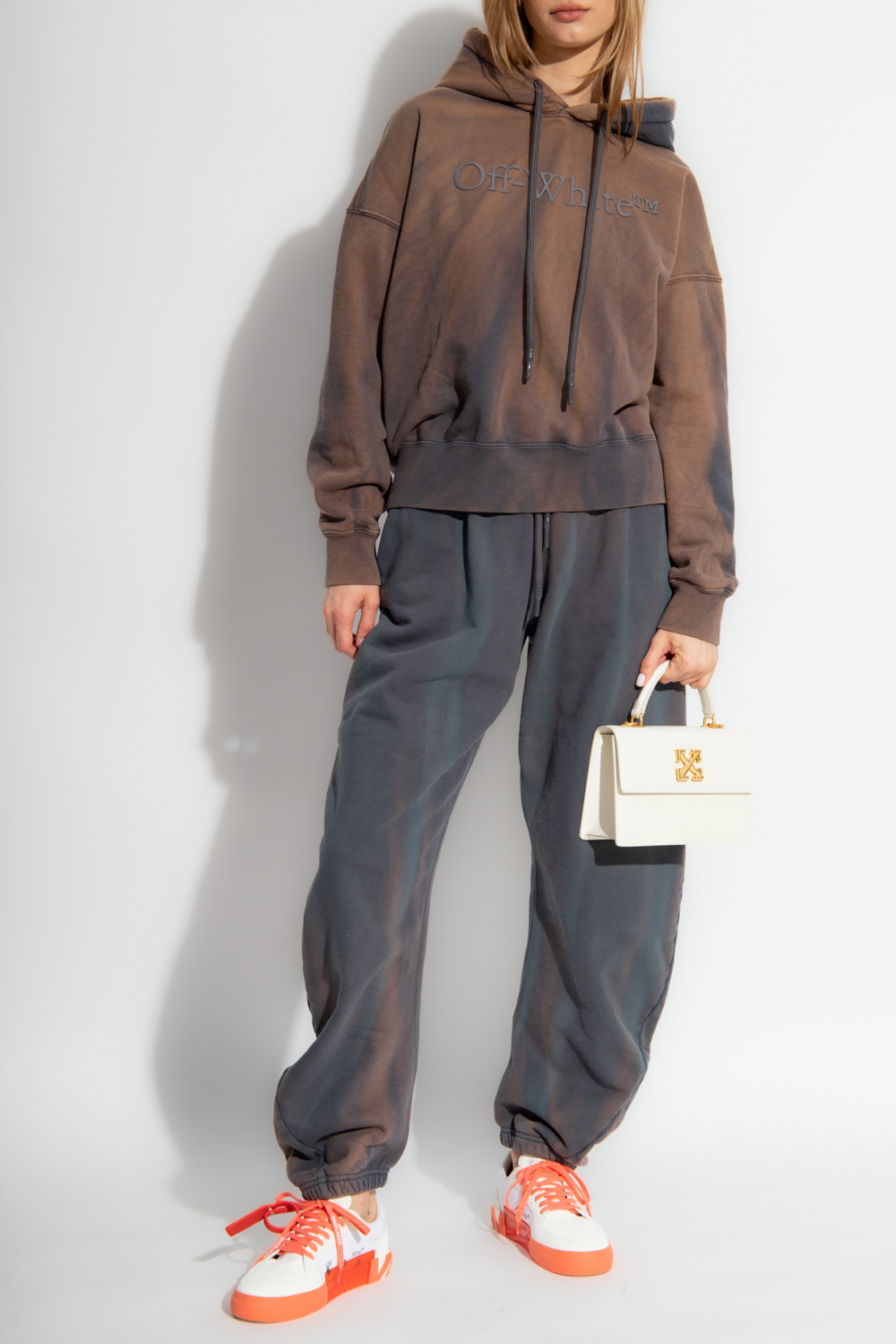 Off-white Gray Drawstring Lounge Pants In Black